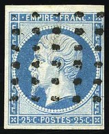 O 25c. Bleu. Obl. Rouleau De Points Carrés. B. - 1853-1860 Napoleon III