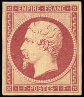 * 1F. Carmin. Très Frais. SUP. RR. - 1853-1860 Napoleone III