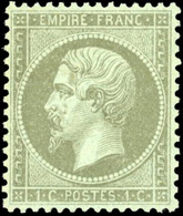 ** 1c. Vert-olive. SUP. - 1862 Napoleone III