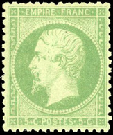 ** 5c. Vert-jaune Sur Verdâtre. SUP. - 1862 Napoléon III.