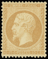 * 10c. Bistre. Centrage Parfait. Fraîcheur Postale. SUP. - 1862 Napoléon III.