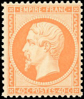 ** 40c. Orange. Très Grande Fraîcheur. SUP. - 1862 Napoléon III.