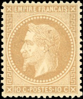 ** 10c. Bistre. Type II. Centrage Parfait. SUP. - 1863-1870 Napoléon III. Laure