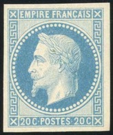 ** 20c. Bleu. Impression Rothschild. ND. SUP. - 1863-1870 Napoléon III. Laure