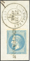 O 20c. Bleu. Obl. Linéaire MONTMORENCY + CàD S/petit Fragment. TB. - 1863-1870 Napoléon III. Laure