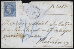 O 20c LAURE. Obl GC. Sur Lettre Frappée Du PP Rouge Pour Complément D'affranchissement En Numéraire Et Du CàD ST PAUL TR - 1863-1870 Napoleon III Gelauwerd