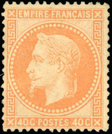 * 40c. Orange. TB. - 1863-1870 Napoleon III Gelauwerd