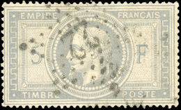 O 5Fr. De L'Empire Violet-gris. Obl. CàD. SUP. - 1863-1870 Napoléon III. Laure