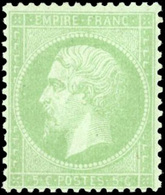 * 5c. Vert Pâle S/bleu. Très Grande Fraicheur. SUP. - 1863-1870 Napoleon III Gelauwerd