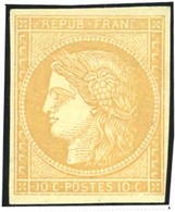 ** 10c. Bistre-jaune. Réimpression Granet. SUP. - 1870 Belagerung Von Paris