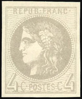 * 4c. Gris. Report 2. Belles Marges. SUP. - 1870 Ausgabe Bordeaux