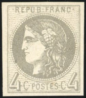 * 4c. Gris Foncé. Petit Point De Rouille. TB. - 1870 Ausgabe Bordeaux