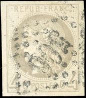 O 4c. Gris-jaunâtre. TB. - 1870 Ausgabe Bordeaux