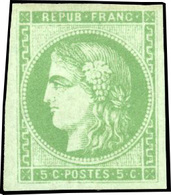 * 5c. Vert. R1. SUP. R. - 1870 Ausgabe Bordeaux