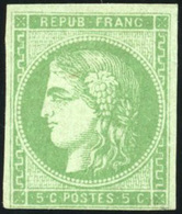 * 5C. Vert. R1. Marge Inférieure Courte. B. - 1870 Ausgabe Bordeaux