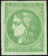 * 5c. Vert S/jaune. 4 Belles Marges. B. - 1870 Ausgabe Bordeaux