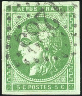 O 5c. Vert Très Foncé. Grandes Marges. Obl. SUP. - 1870 Uitgave Van Bordeaux