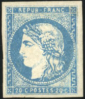 (*) 20c. Bleu. Belles Marges. SUP. - 1870 Ausgabe Bordeaux