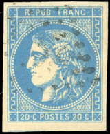 O 20c. Bleu. Obl. TB. - 1870 Uitgave Van Bordeaux