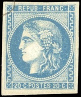 * 20c. Bleu. Type III Report 2. TB. - 1870 Uitgave Van Bordeaux