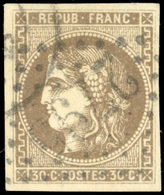 O 30c. Brun Clair. Obl. TB. - 1870 Uitgave Van Bordeaux