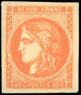* 40c. Orange. Belles Marges. TB. - 1870 Ausgabe Bordeaux