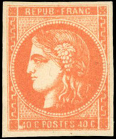 (*) 40c. Orange Vif. TB. - 1870 Uitgave Van Bordeaux