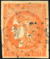 O 40c. Orange Vif. Obl. Impression Brouillée. B. - 1870 Ausgabe Bordeaux