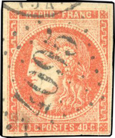 O 40c. Rouge-sang Clair. 2 Grandes Marges. TB. - 1870 Uitgave Van Bordeaux