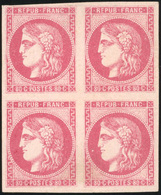 * 80c. Rose. Bloc De 4. TB. - 1870 Ausgabe Bordeaux