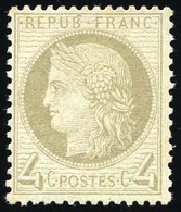 * 4c. Gris. Bon Centrage. TB. - 1871-1875 Cérès