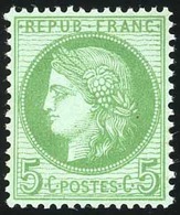 * 5c. Vert. Grande Fraîcheur. Bien Centré. SUP. - 1871-1875 Ceres