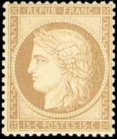 ** 15c. Bistre-brun. SUP. - 1871-1875 Ceres