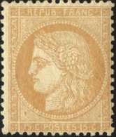 * 15c. Bistre. Trace De Charnière Très Légère. TB. - 1871-1875 Ceres