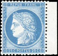 ** 25c. Bleu. Centrage Parfait. BdeF. Type III. SUP. - 1871-1875 Cérès