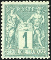 ** 1c. Vert. Bien Centré. TB. - 1876-1878 Sage (Typ I)