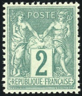 ** 2c. Vert. Bien Centré. TB. - 1876-1878 Sage (Typ I)