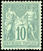 * 10c. Vert. Bon Centrage. TB. - 1876-1878 Sage (Typ I)