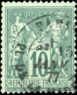 O 10c. Vert. B. - 1876-1878 Sage (Type I)