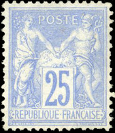 (*) 25c. Outremer Pâle. B. - 1876-1878 Sage (Type I)