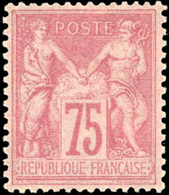 * 75c. Rose. Belle Nuance. Centrage Parfait. Exceptionnel. SUP. - 1876-1878 Sage (Type I)