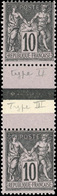 * 10c. Noir S/lilas. Type II Tenant Par Inter-panneau Au Type I. TB. - 1876-1878 Sage (Type I)