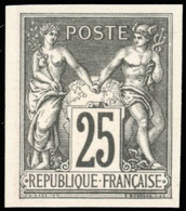 (*) Emission Des Régents. 25c. Noir Sans Teinte De Fond. TB. - 1876-1878 Sage (Type I)