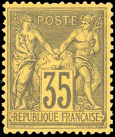 * 35c. Violet S/jaune. SUP. - 1876-1878 Sage (Type I)