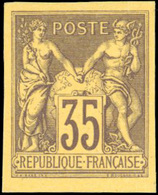 (*) 35c. Violet S/jaune. Régents Avec Teinte De Fond. ND. SUP - 1876-1878 Sage (Type I)