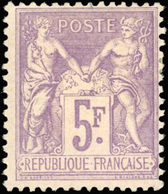 * 5F. Violet S/lilas. Type II. TB. - 1876-1878 Sage (Type I)