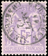 O 5F. Violet S/lilas. 3 Nuances Différentes. Obl. TB. - 1876-1878 Sage (Type I)