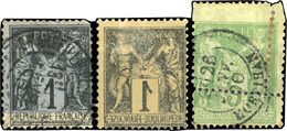 O Petit Ensemble De 18 Pièces Avec Variétés Diverses Dont Impression Recto-verso, Décentrage, Double Piquage Et Nuance I - 1876-1878 Sage (Typ I)