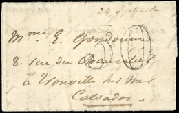 O LE VILLE DE FLORENCE. Lettre Taxée à 30c. Manuscrite Du 24 Septembre 1870 Frappée Au Verso Du CàD De PARIS Du 24 Septe - Oorlog 1870