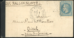 O L'ARMAND BARBES. 20c. Laurés Obl. étoile S/lettre Frappée Du CàD De PARIS - MINISTERE DES FINANCES Du 1er Octobre 1870 - War 1870